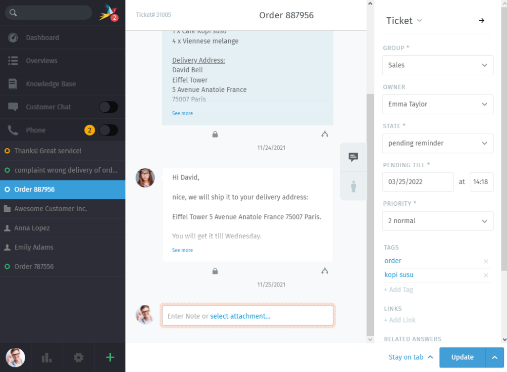 Zammad Helpdesk & Ticketing