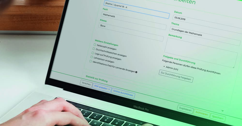 eXaminer – Digitale Prüfungen