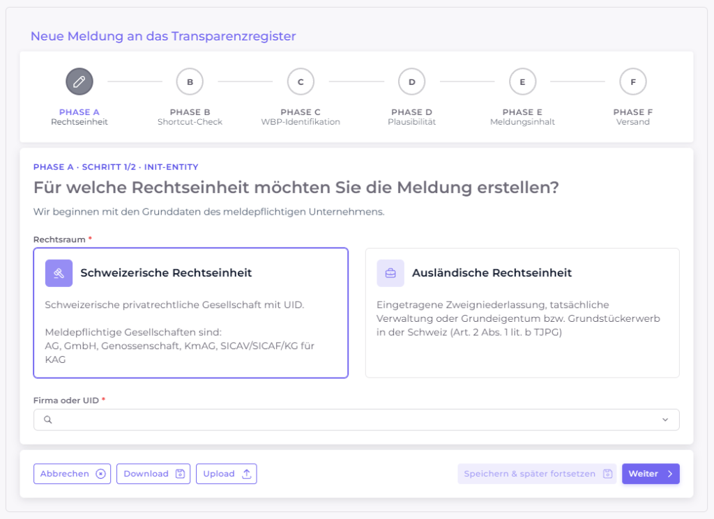 Transparenzregister Manager Slide 2