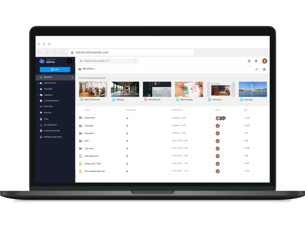 kDrive sicherer Cloud-Speicher