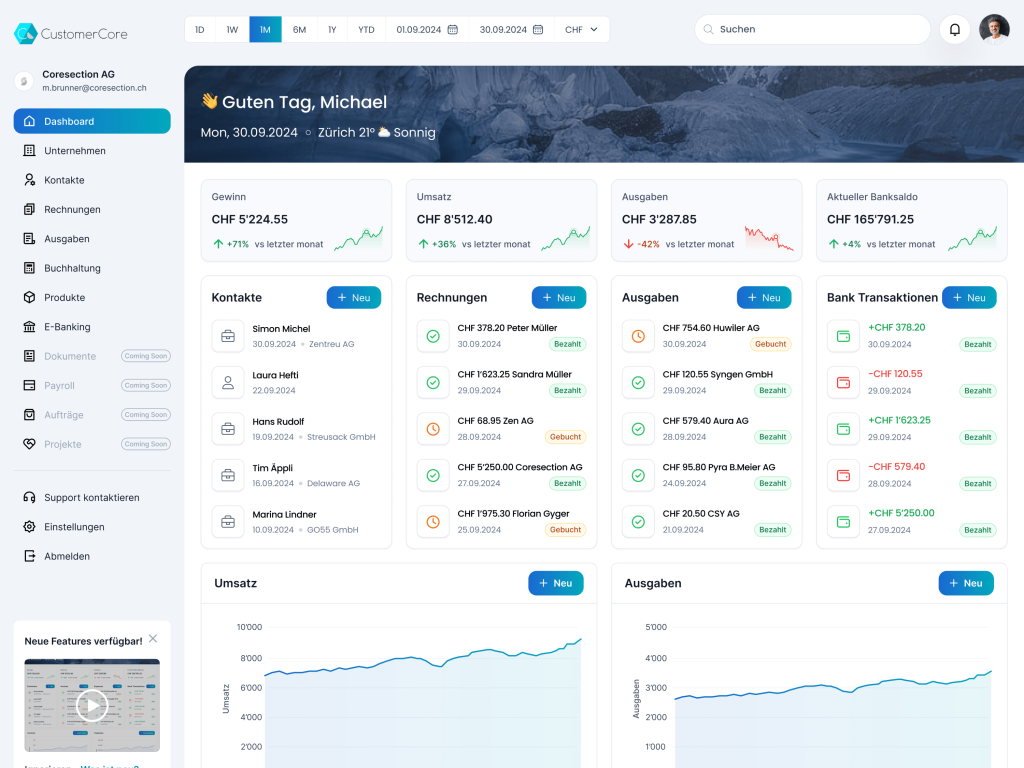 CustomerCore Buchhaltung