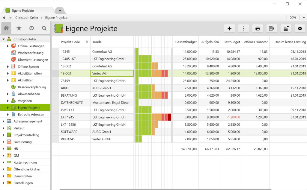 vertec CRM und ERP
